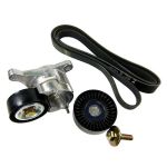 Platt remsats med spännare + remskiva