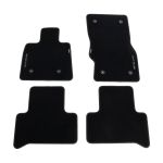 Golvmattor set om 4 velour med silverstämplad Stelvio logotyp