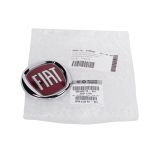 Emblem röd Fiat 500 Cinquecento fram