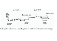 Avgasrör i mitten med flexrör + gryta