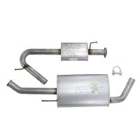 Bakre avgassystem komplett 2 krukor