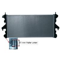 Motorkylare L=780 H=368 B=32 + / - luftkonditioneringshållare under 51mm