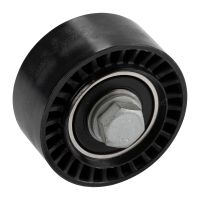 Platt remavböjning, styrrulle