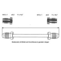 Bromsledning 100 mm 10 X 1 koppar-nickel