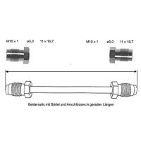 Bromsledning 210 mm 10 X 1 koppar-nickel