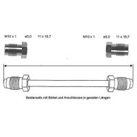 Bromsledning 340 mm 10 X 1 koppar-nickel
