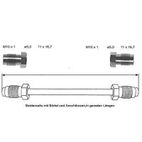 Bromsledning 360 mm 10 X 1 koppar-nickel