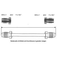 Bromsledning 425 mm 10 X 1 koppar-nickel