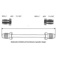 Bromsledning 510 mm 10 X 1 koppar-nickel