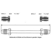 Bromsledning 540 mm 10 X 1 koppar-nickel