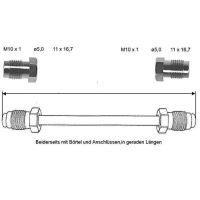 Bromsledning 650 mm bak vänster RBZ koppar-nickel