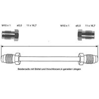 Bromsledning 750 mm 10 X 1 koppar-nickel
