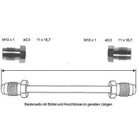 Bromsledning 860 mm 10 X 1 koppar-nickel