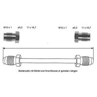 Bromsledning 1340 mm 10 X 1 koppar-nickel