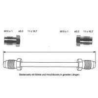 Bromsledning 1400 mm bak höger RBZ koppar-nickel