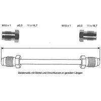 Bromsledning 1600 mm 10 X 1 koppar-nickel