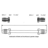 Bromsledning 1860 mm 10 X 1 koppar-nickel
