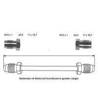 Bromsledning 1900 mm 10 X 1 koppar-nickel