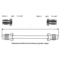 Bromsledning 2010 mm 10 X 1 koppar-nickel