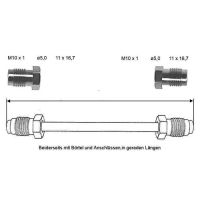 Bromsledning 2200 mm 10 X 1 koppar-nickel