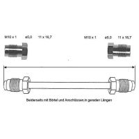 Bromsledning 2300 mm 10 X 1 koppar-nickel
