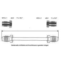 Bromsledning 2700 mm 10 X 1 koppar-nickel