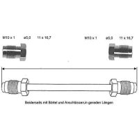 Bromsledning 3050 mm 10 X 1 koppar-nickel
