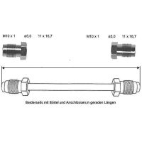 Bromsledning 3150 mm 10 X 1 koppar-nickel