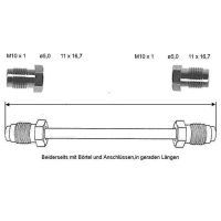Bromsledning 3750 mm 10 X 1 koppar-nickel