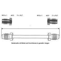 Bromsledning 4000 mm 10 X 1 koppar-nickel