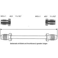 Bromsledning 4100 mm 10 X 1 koppar-nickel