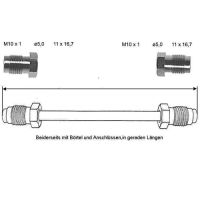 Bromsledning 4550 mm 10 X 1 koppar-nickel