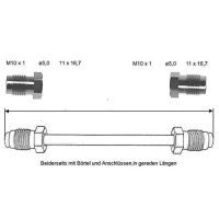 Bromsledning 4600 mm 10 X 1 koppar-nickel