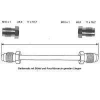 Bromsledning 4900 mm 10 X 1 koppar-nickel