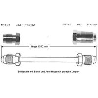 Bromsledning 1350 mm bak höger RBZ