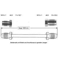 Bromsledning 1600 mm HBZ ABS