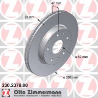 Zimmermann-belagd bromsskiva fram, invändigt ventilerad
