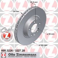 Bromsskiva fram, invändigt ventilerad, till vänster