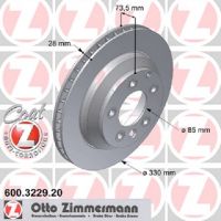 Internt ventilerad bakre bromsskiva