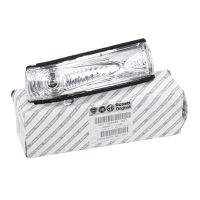 Blinkerslock vänster vit i spegeln