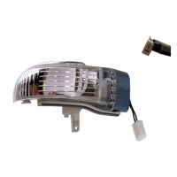 Blinkerslock vänster vit i spegeln