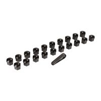 Set 20x Radschrauben Radbolzen Radmuttern Kappen Abdeckung in Schwarz 21mm