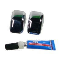 Set med lock för vindrutespolarmunstycke, krom