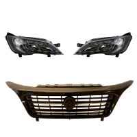 Kit svarta strålkastare LED kylargrill