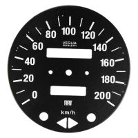 Hastighetsmätare skiva svart 200km/h