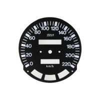 Hastighetsmätare skiva svart 220km/h