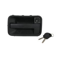 Skjutdörrshandtag till höger med cylinder