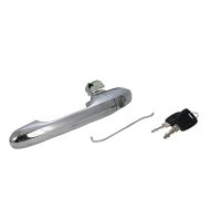 Dörrhandtag krom vänster med cylinder