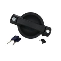 Skjutdörrshandtag, dörrhandtag till höger, svart