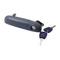 Främre vänster dörrhandtag med låscylinder